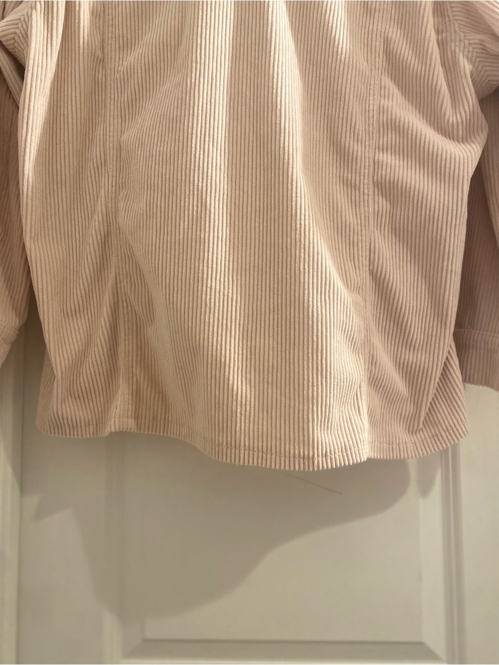 Sweet Generis Cream Ribbed Corduroy Shacket Jacket Size Small View 5